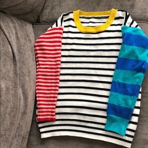 Multi colored striped sweater